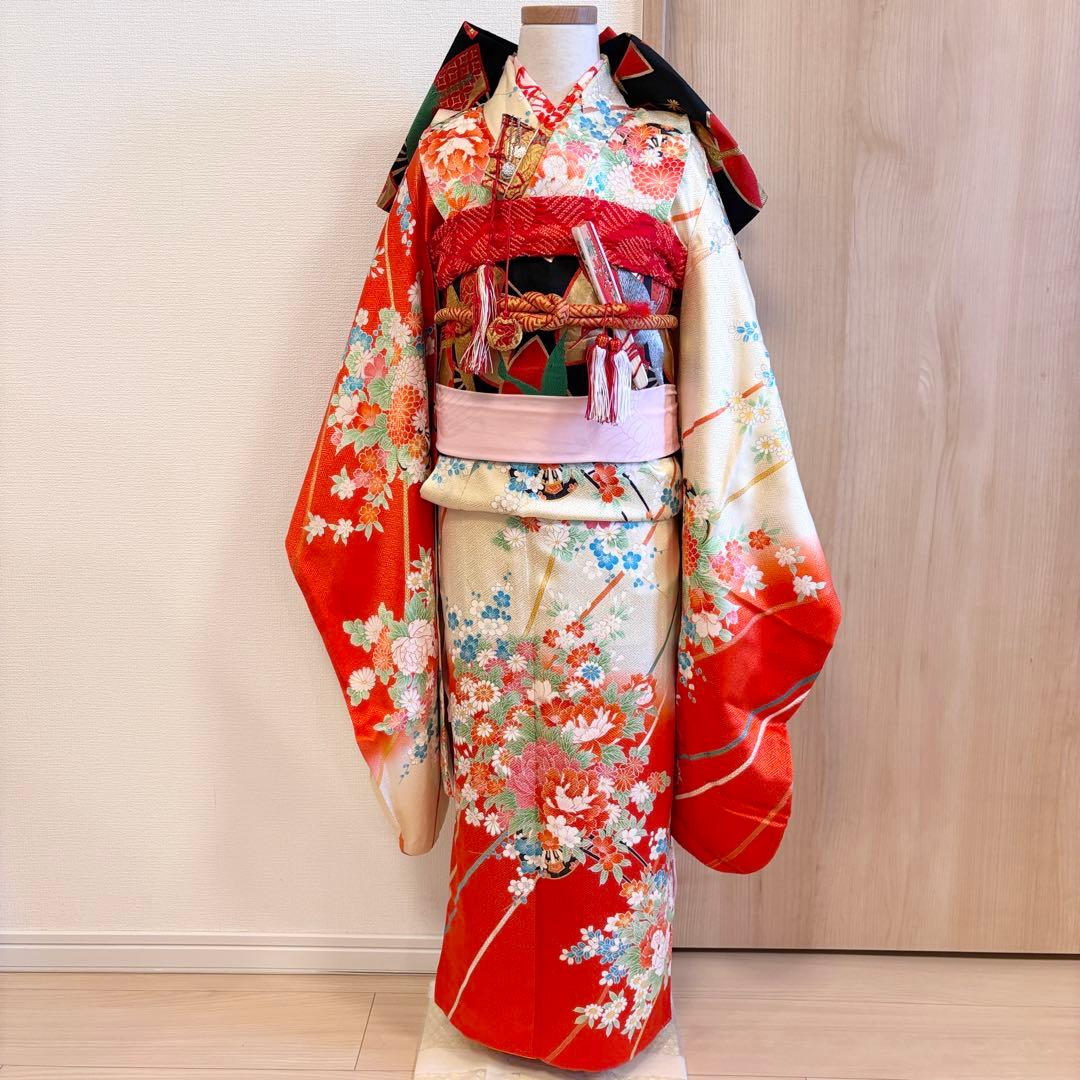 シーさん＊様用 七五三 7歳祝い着 セット 花車 M2507313