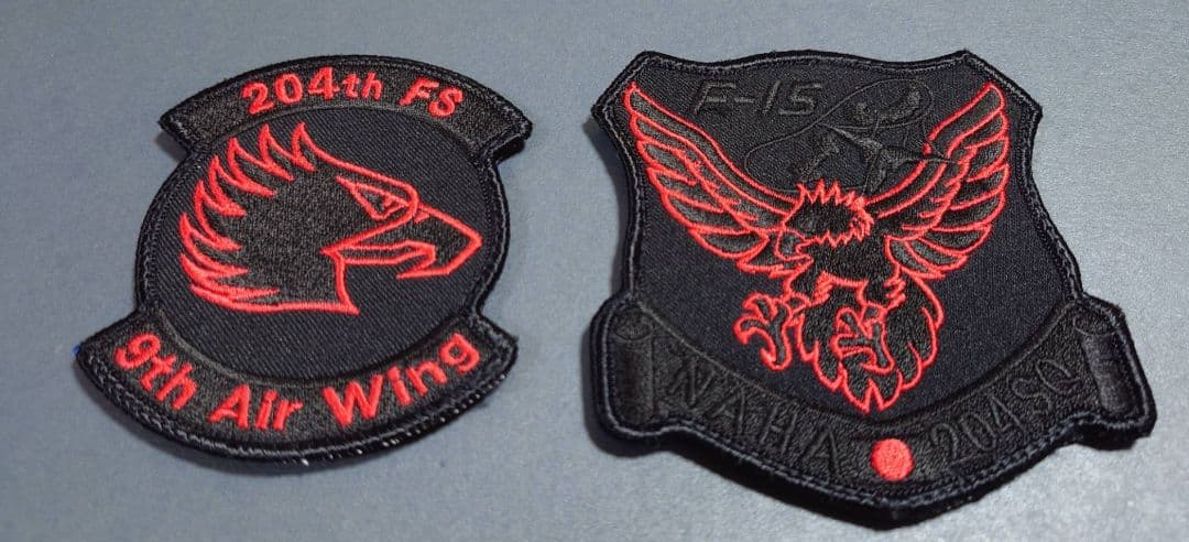 新品未使用　航空自衛隊　204飛行隊　創隊60周年記念　ブラックアウト　パッチ