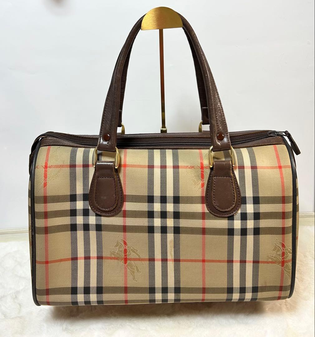 BURBERRY ★バーバリーヴィンテージボ ストンバッグ ノバチェック