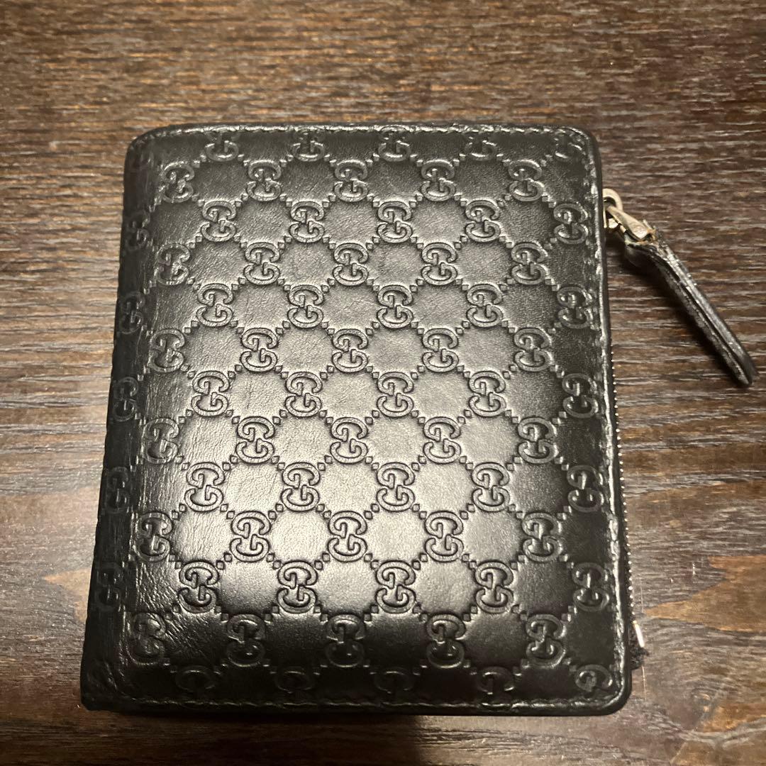 ブラックレザー GGパターン ケース