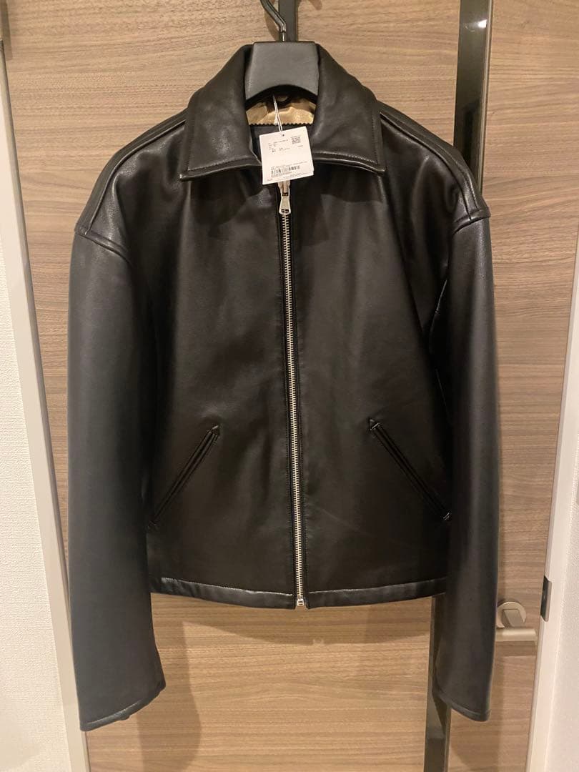専用2025AW ADAM ET ROPÉ ラムレザー ジップアップ ブルゾン
