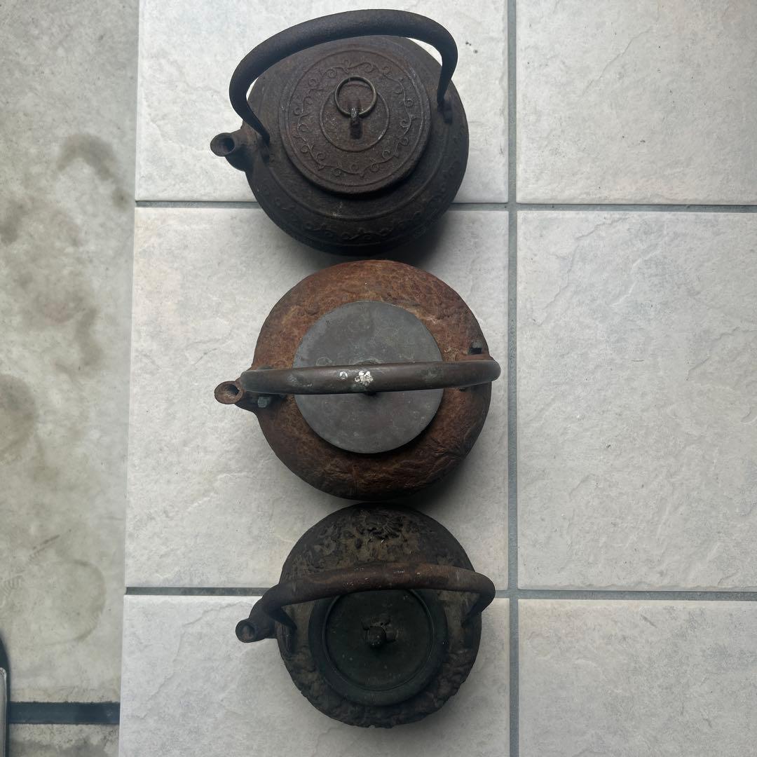 日本の鉄瓶 3個セット