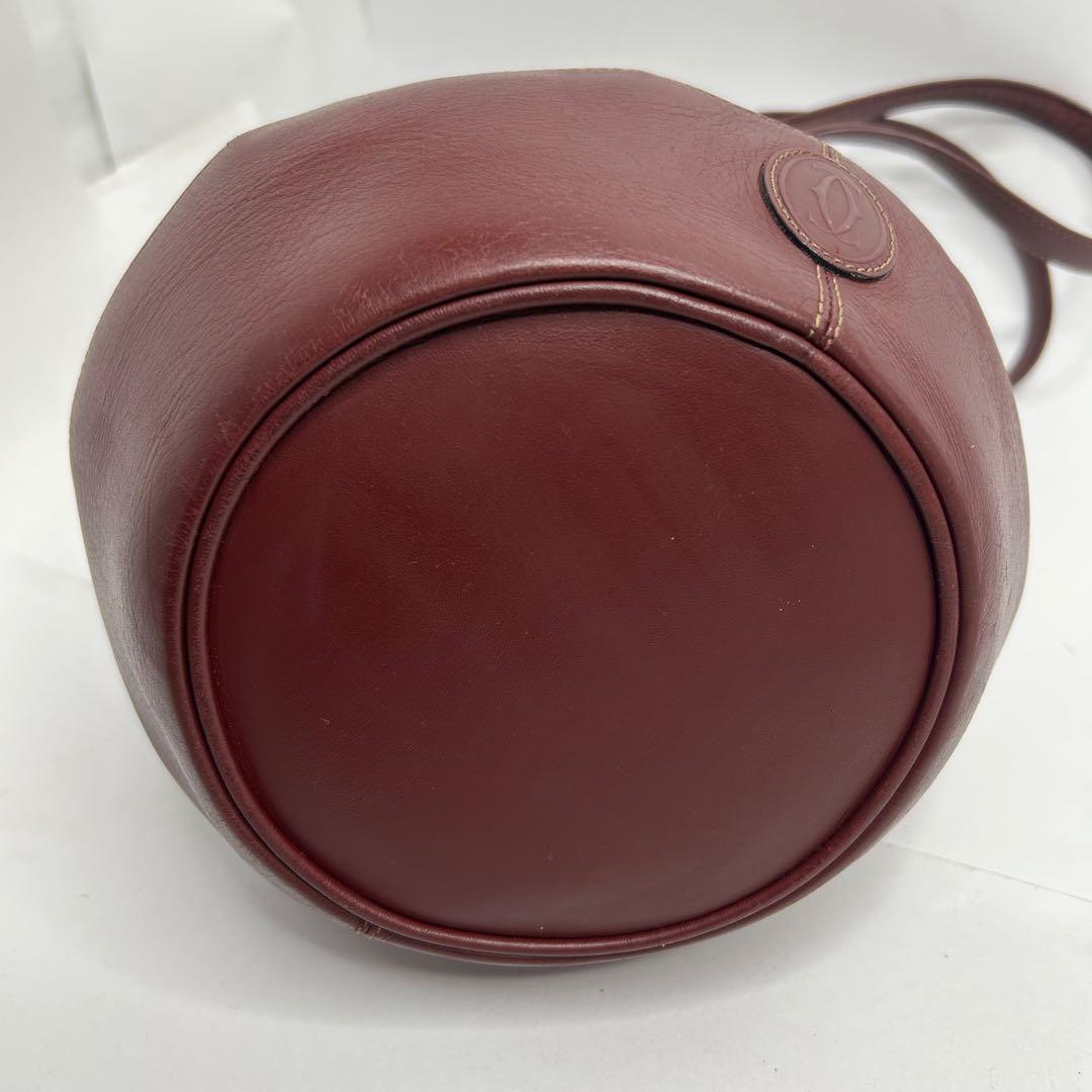 【良品✨️】カルティエ トートバッグ 2way 巾着 マストライン ボルドー