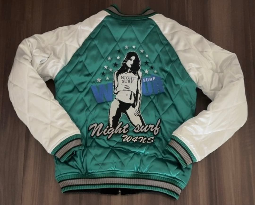 Wfour ベロアリバーシブルスカジャン　Mサイズ