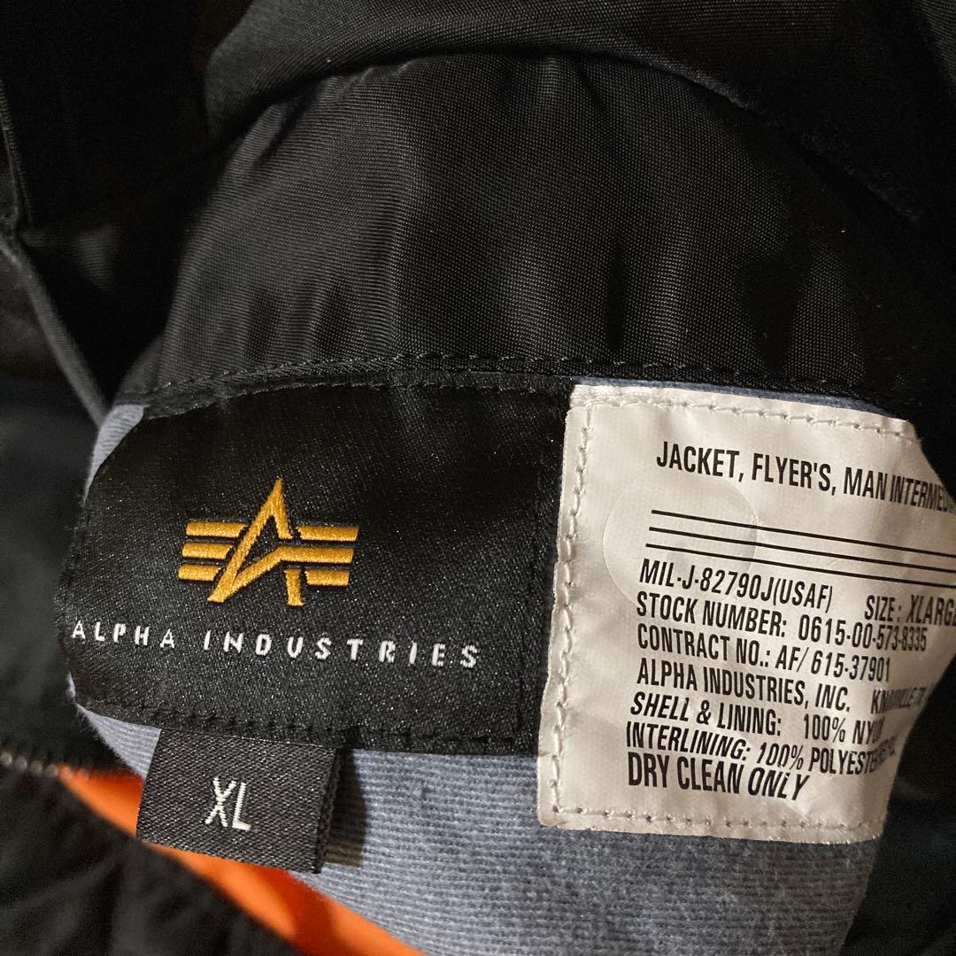 【良品／現行／XL】 アルファインダストリーズ　MA-1 2000-401