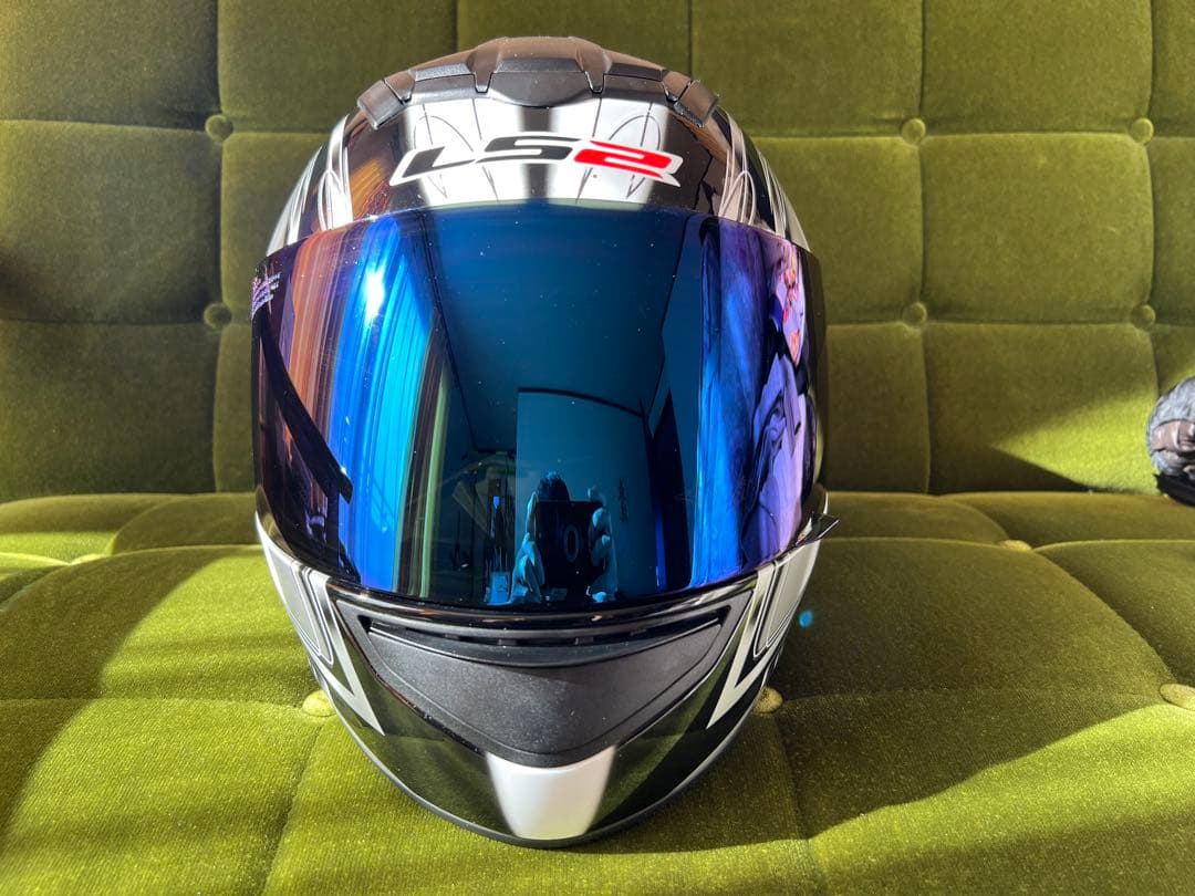 LS2 ヘルメット Lサイズ　MFJ公認モデルクリア＆ミラーシールド付き