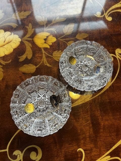 【レア】ボヘミアクリスタル　灰皿　500PK　２点セット