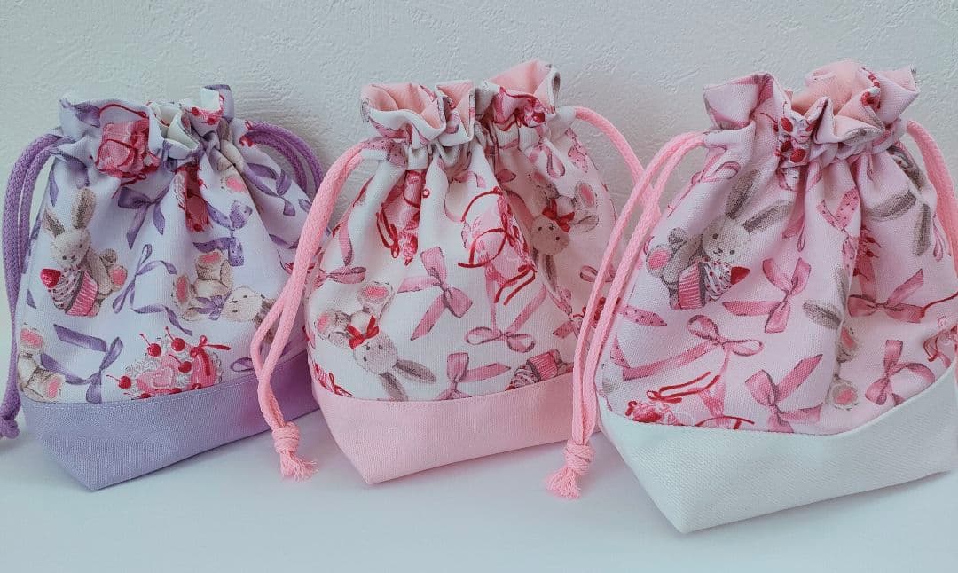 ハンドメイド 入園入学グッズ 女の子 オーダーページ 巾着袋 お着替え袋 上靴袋