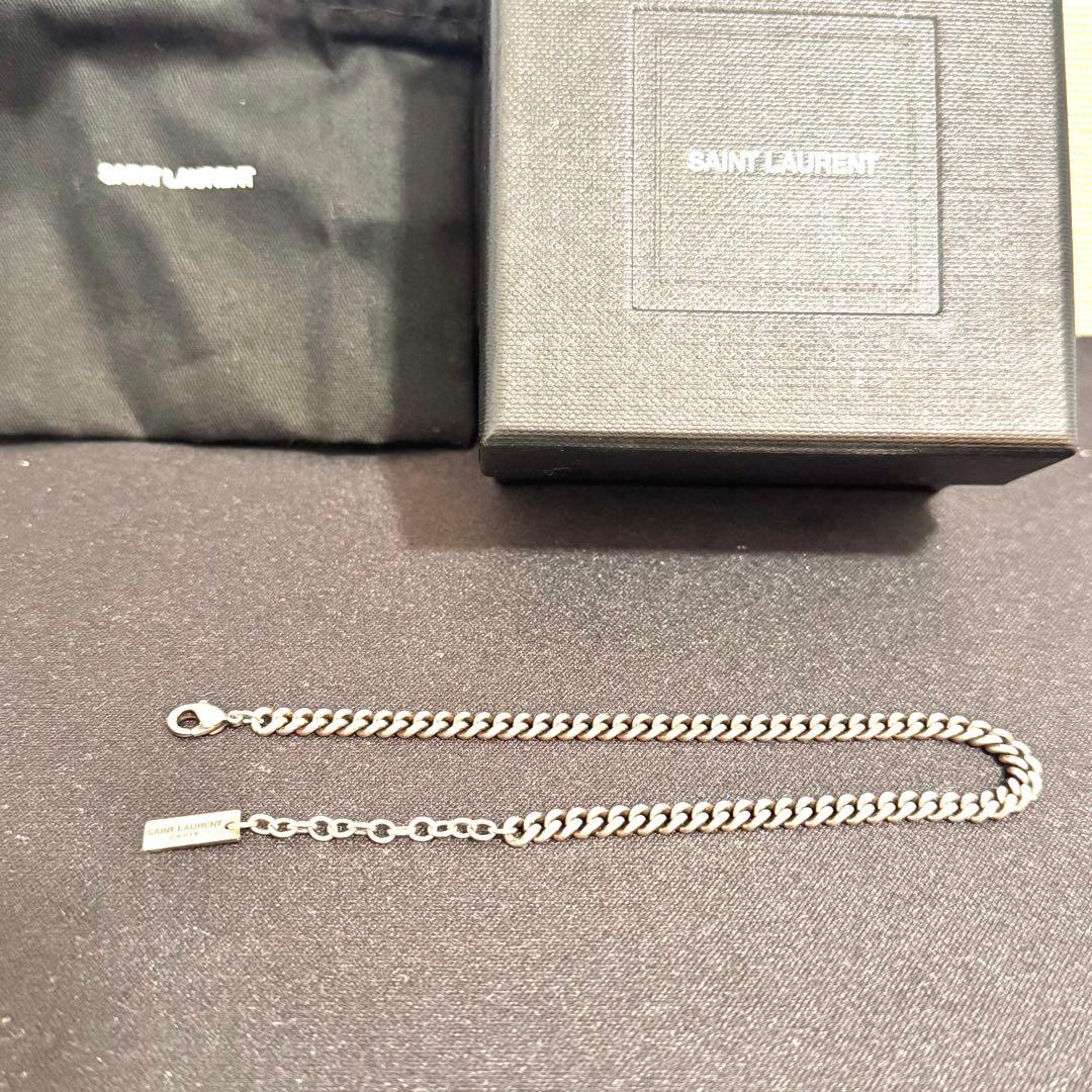 SAINT LAURENT シルバーチェーンブレスレット