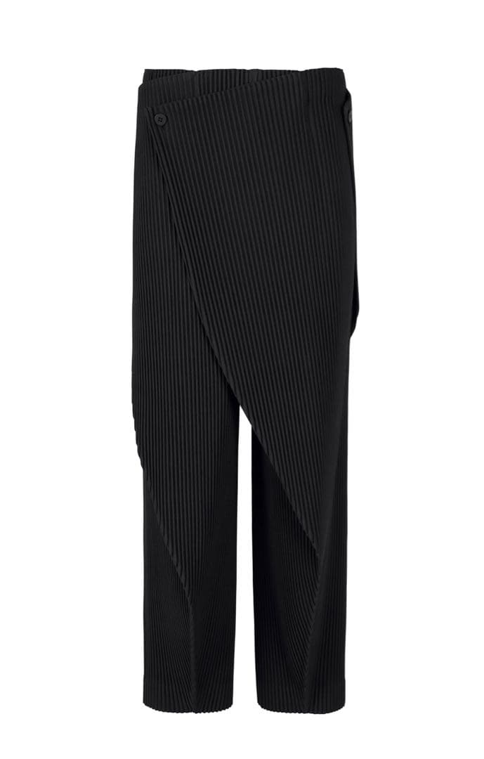 さ*か様 HOMME PLISSÉ PLEATS BOTTOMS 1 ブラック