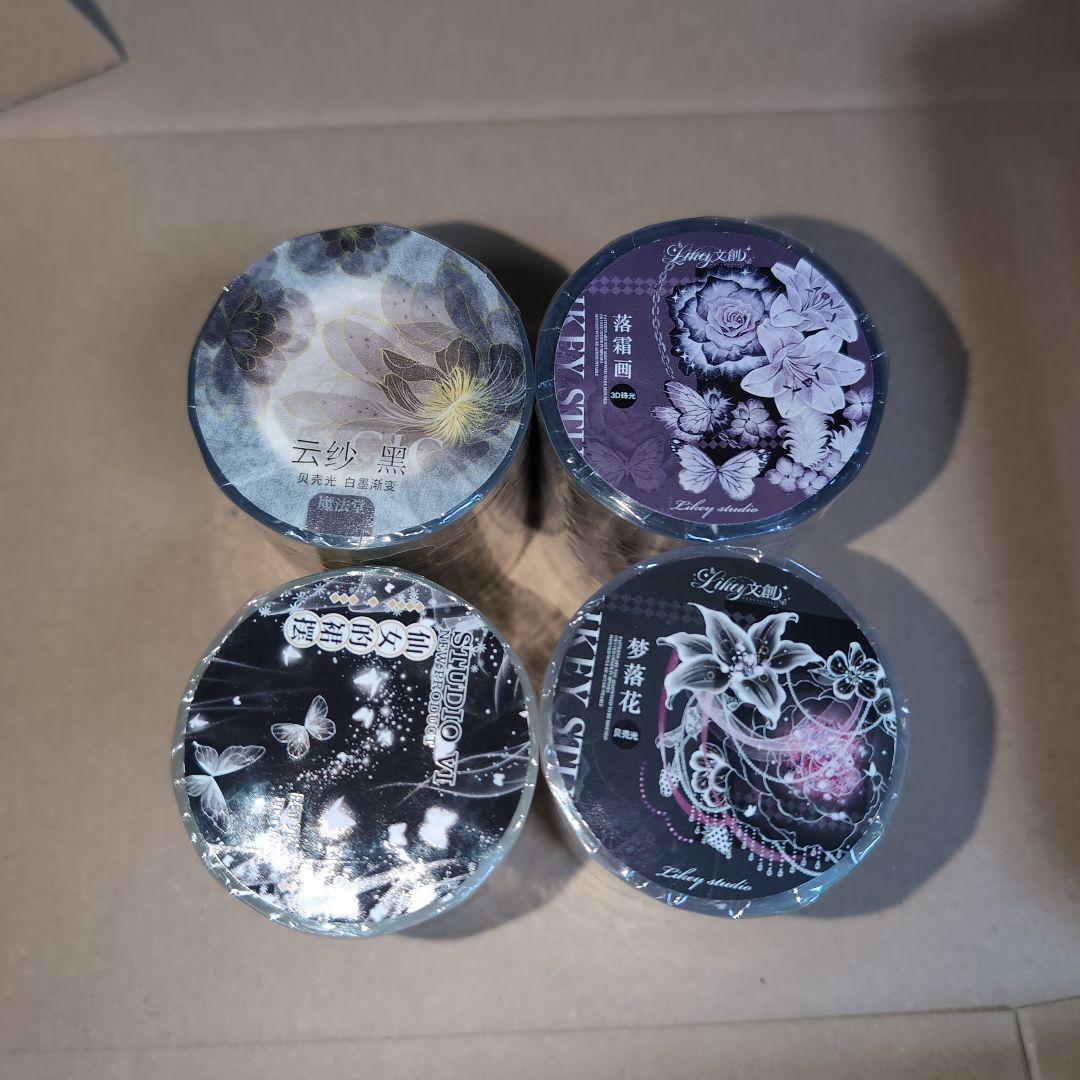 海外マスキングテープ　薔薇　花柄等　巻き売り　装飾マステ　マステ