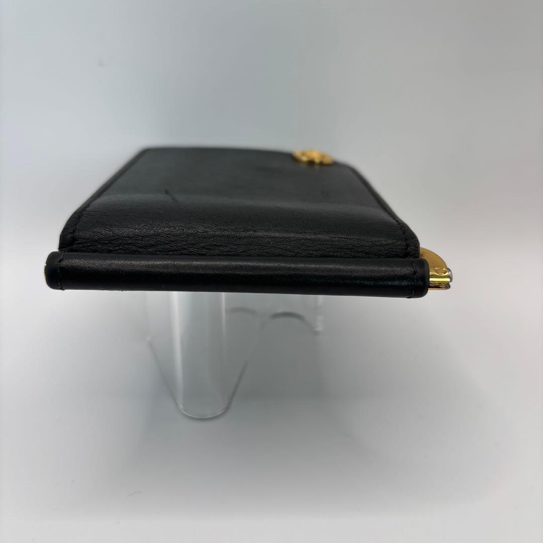 versace 二つ折り財布　マネークリップ　ブラック　メデューサ　ロゴ