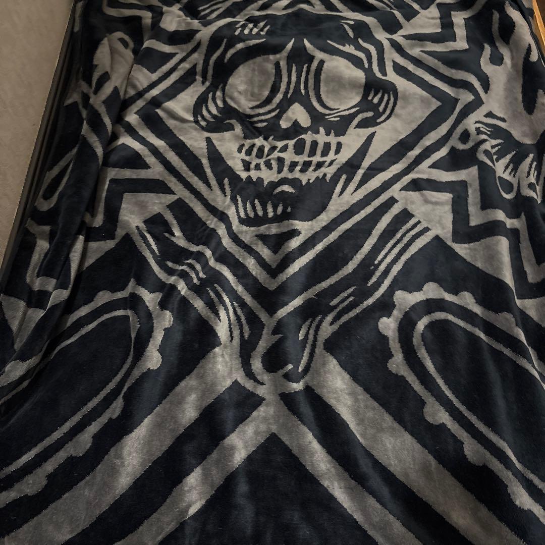 SOMABITO スカルデザイン フリースブランケット