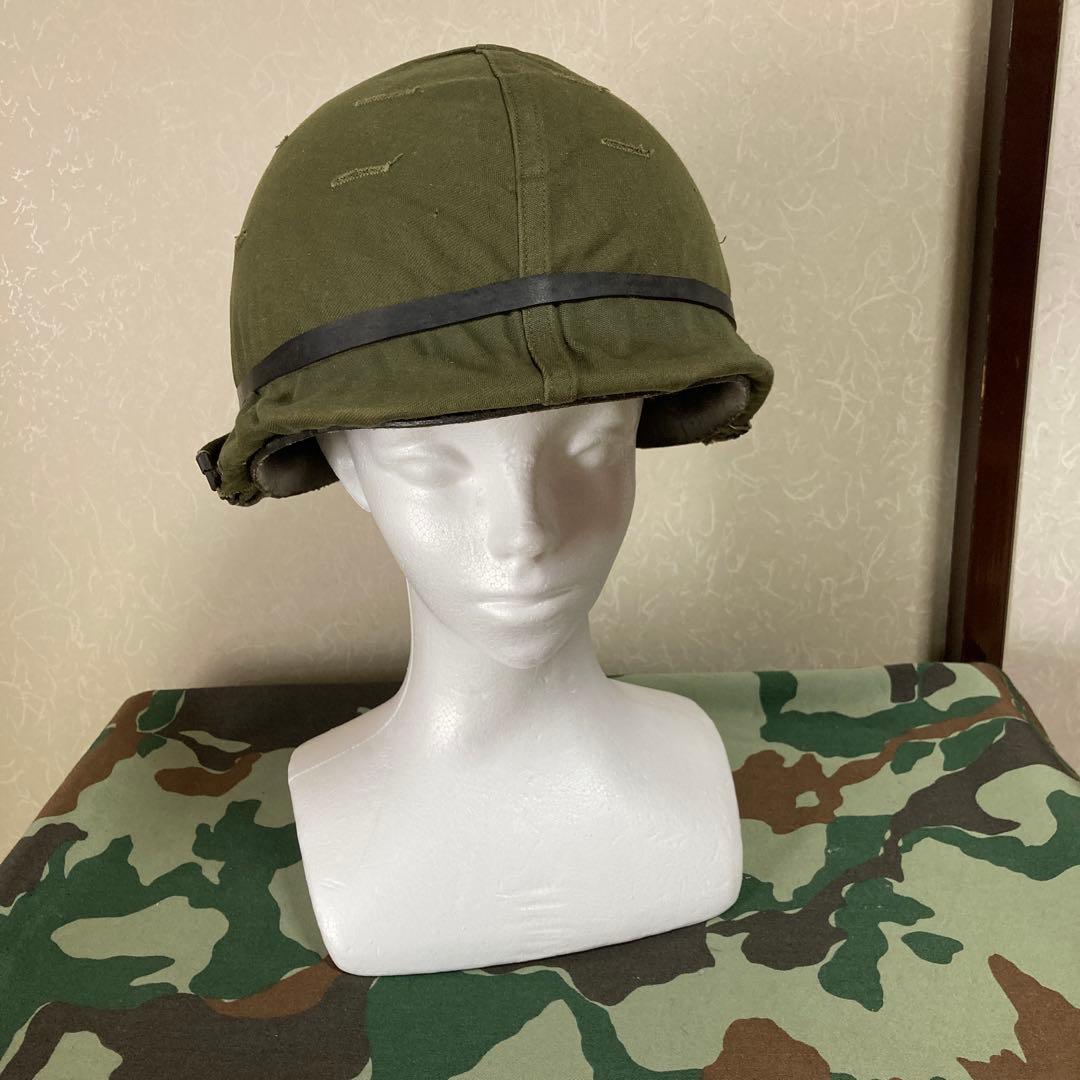米軍　M1　M2　スチールポットヘルメット ＯＤカバー付
