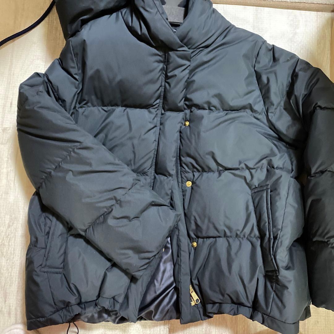 スローブイエナブラックフード付きダウンジャケット