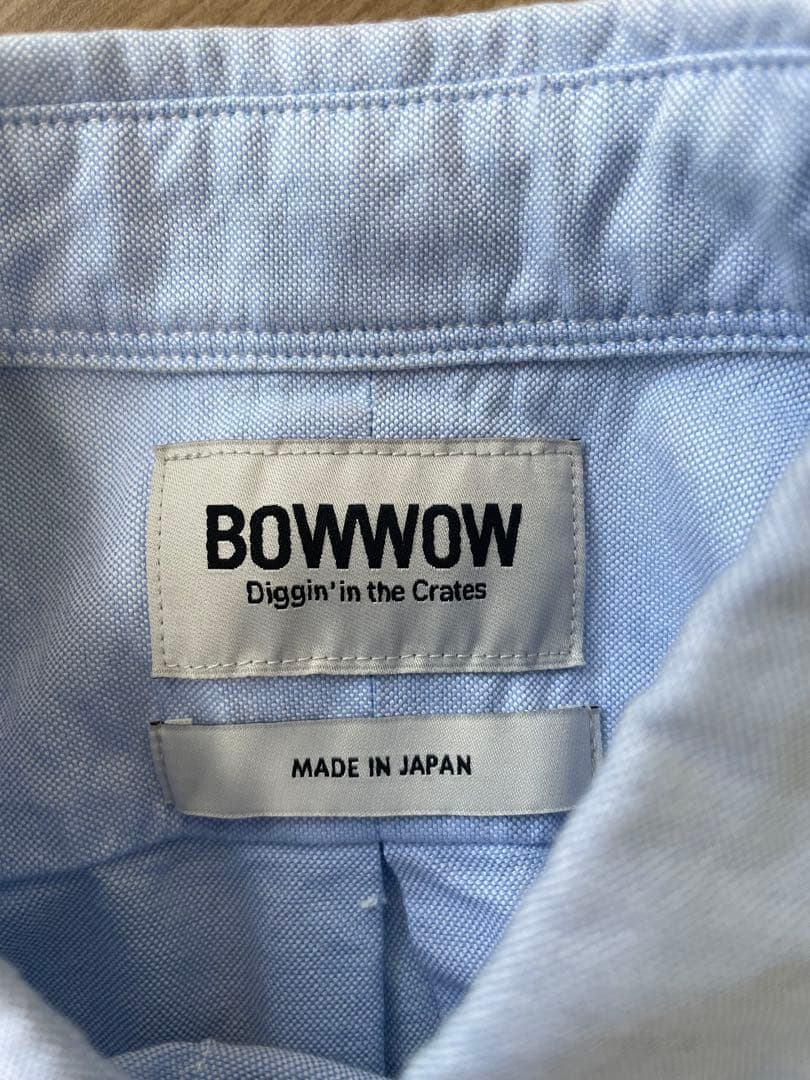BOWWOW BEAMSライトブルー ダメージ加工 オーバーサイズシャツ
