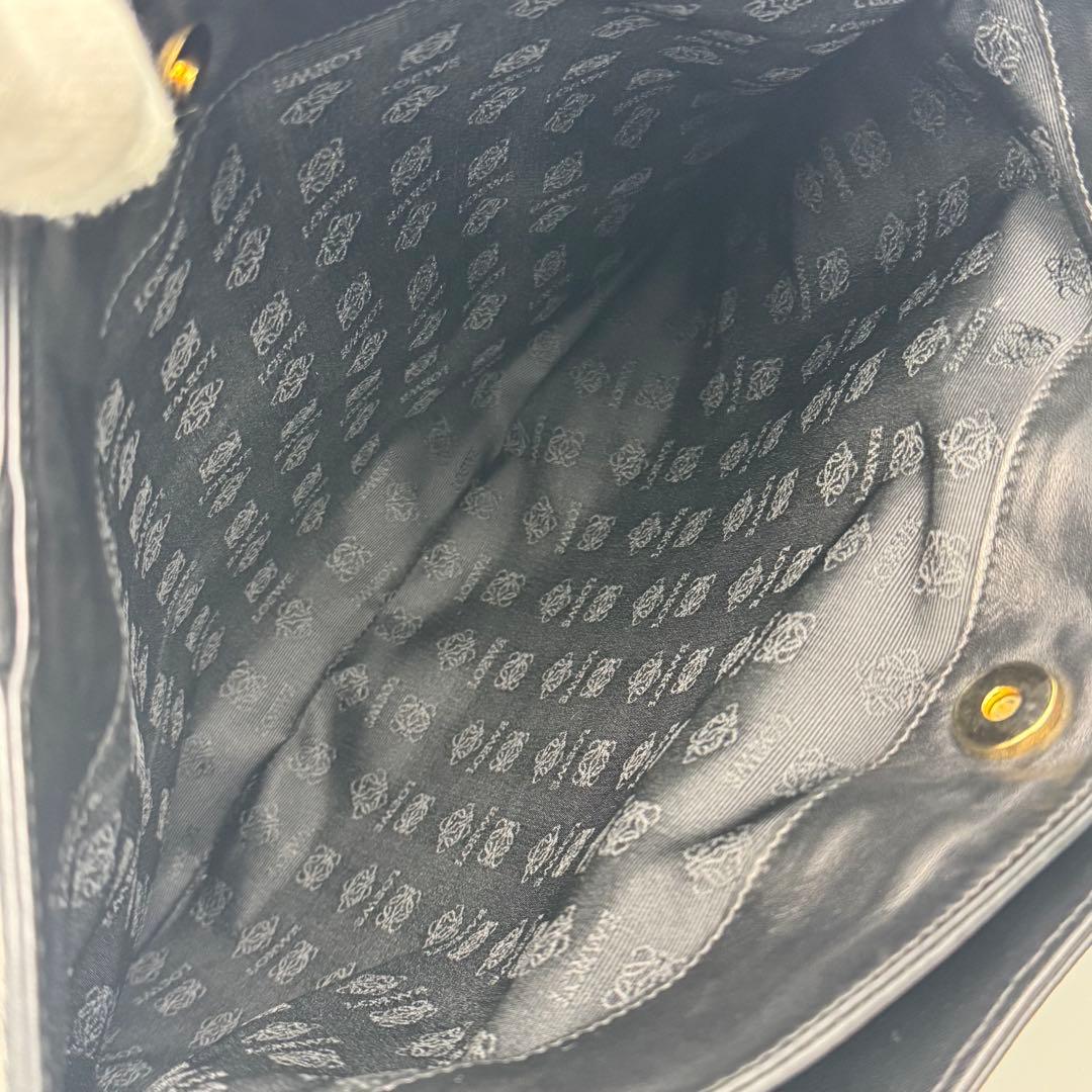 LOEWE ロエベ ナッパレザー トートバッグ ショルダーバッグ A4可 黒