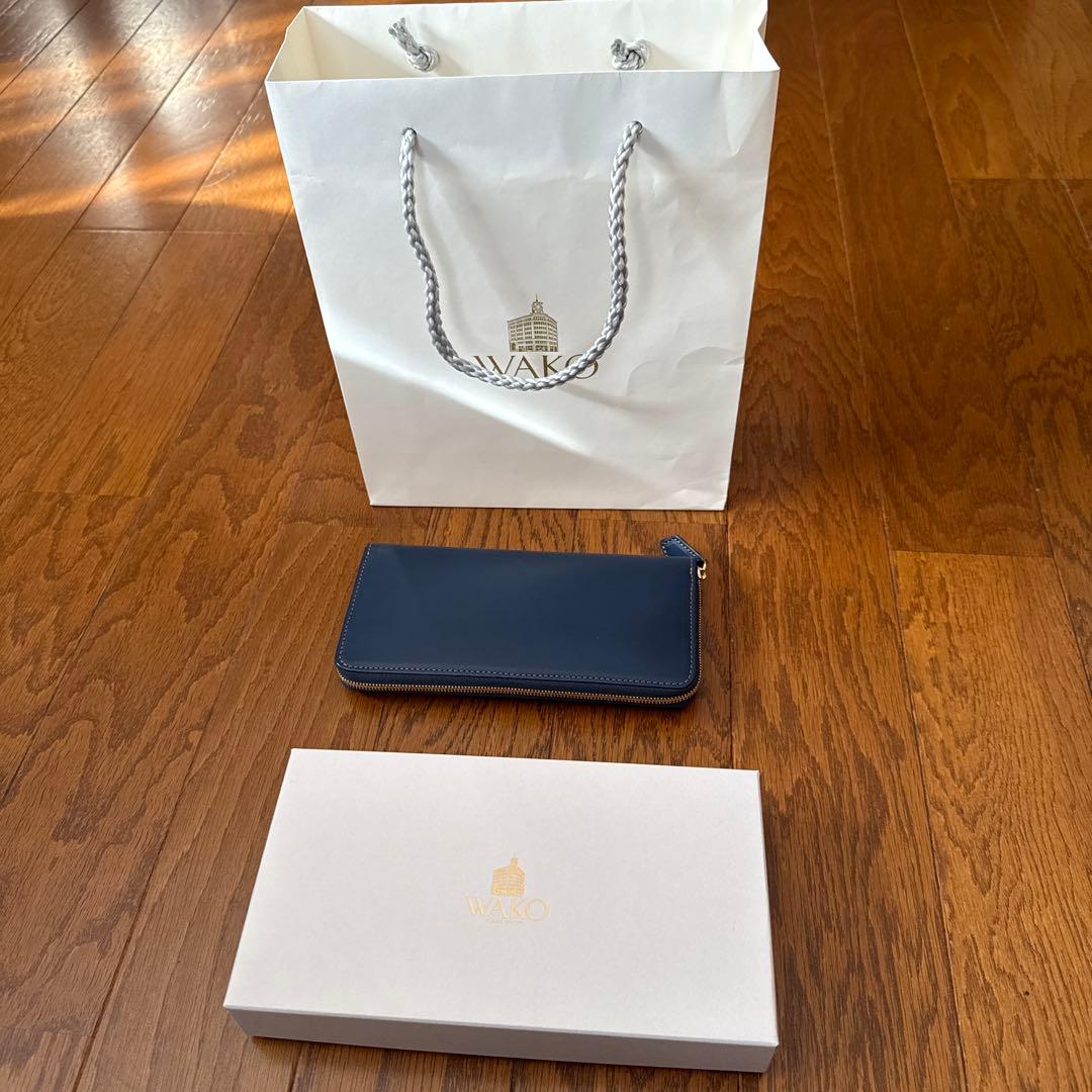 WAKO ネイビー 長財布