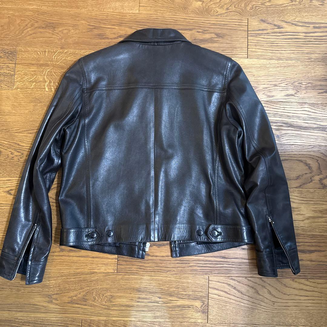 (クリーニング済)agnes b. レザージャケット size2 短丈 希少