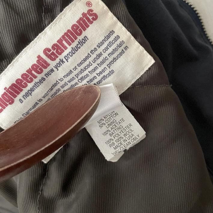 希少　ENGINEERED GARMENTS　中綿入ワークジャケット　紺　XS