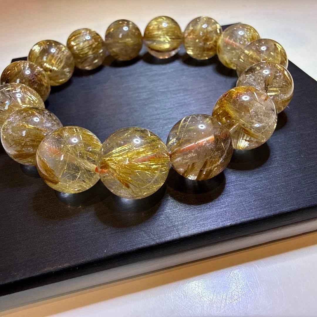 ルチルクォーツ ブレスレット タイチンルチル キャッツアイルチル