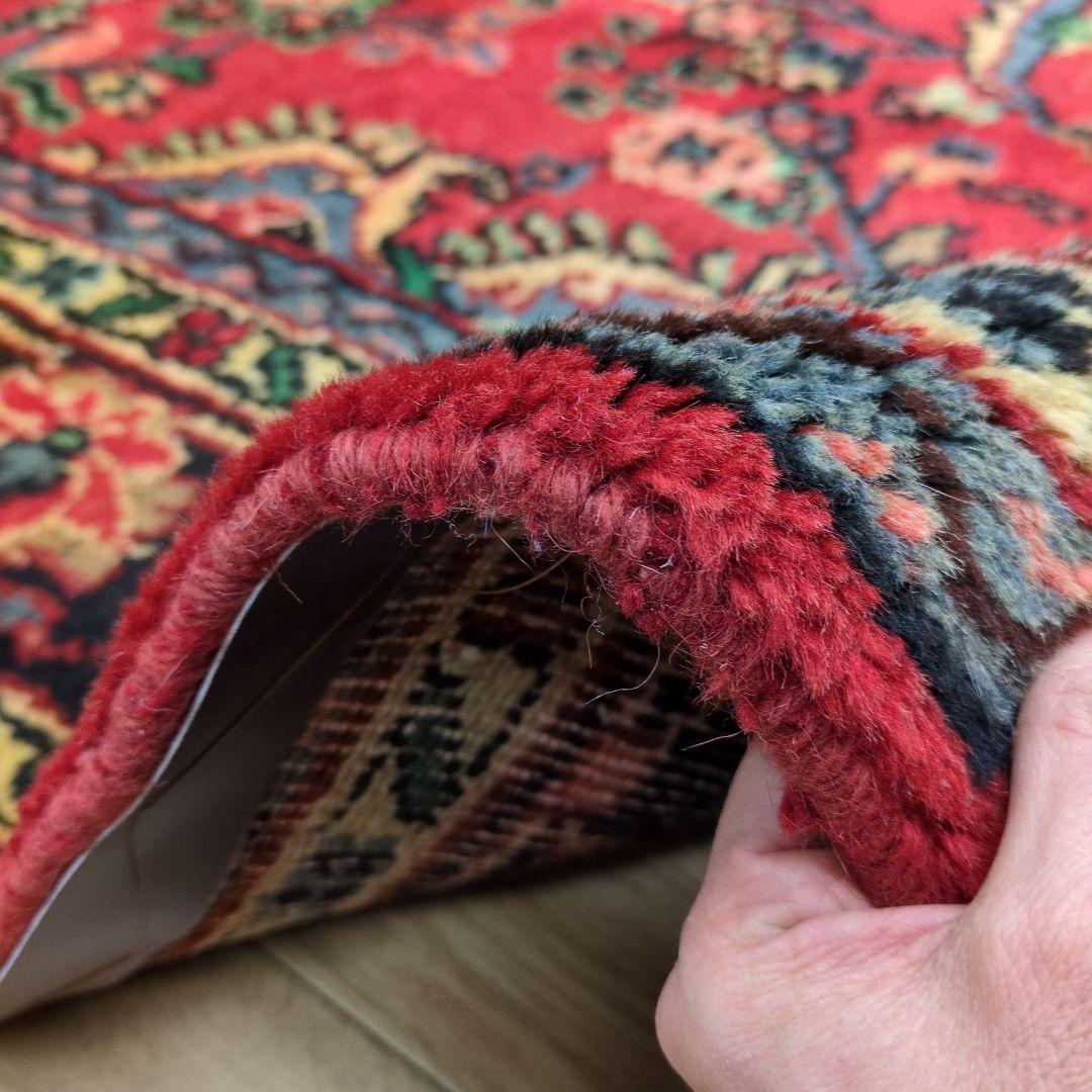 ペルシャ絨毯 298x210 手織り 美術品 草木染 ハマダン産クリーニング済み