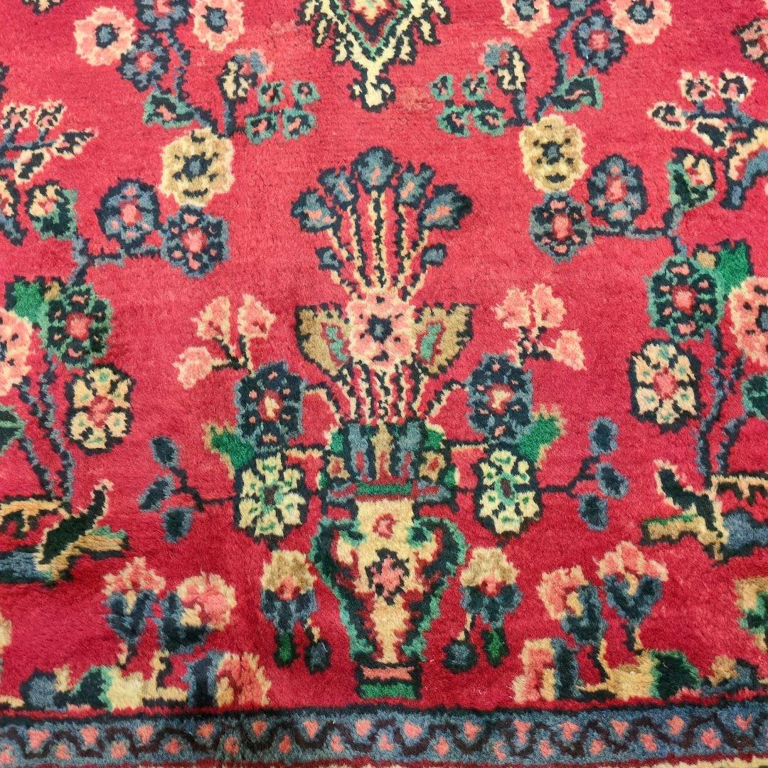 ペルシャ絨毯 298x210 手織り 美術品 草木染 ハマダン産クリーニング済み