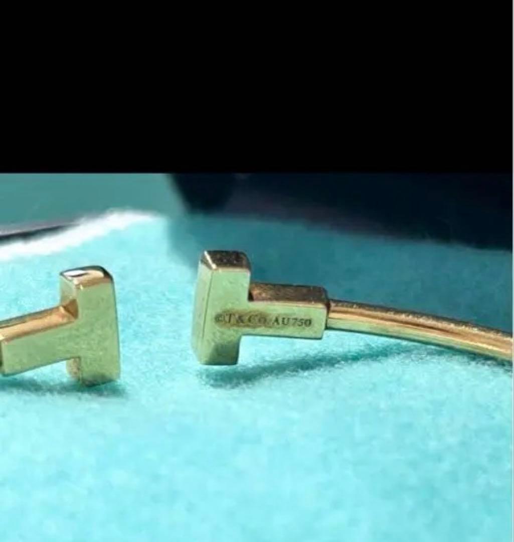 【美品】Tiffany & Co. ティファニー Tナローワイヤー ブレスレット