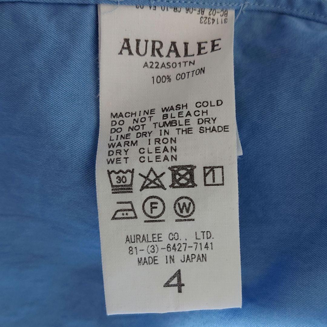 トップス AURALEE WASHED FINX TWILL SHIRT 4 BLUE