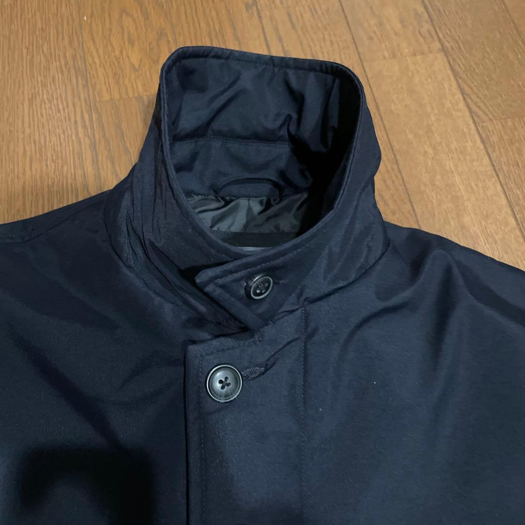 フリークスストア プラスフェニックス 中綿ステンカラーコート L ネイビー