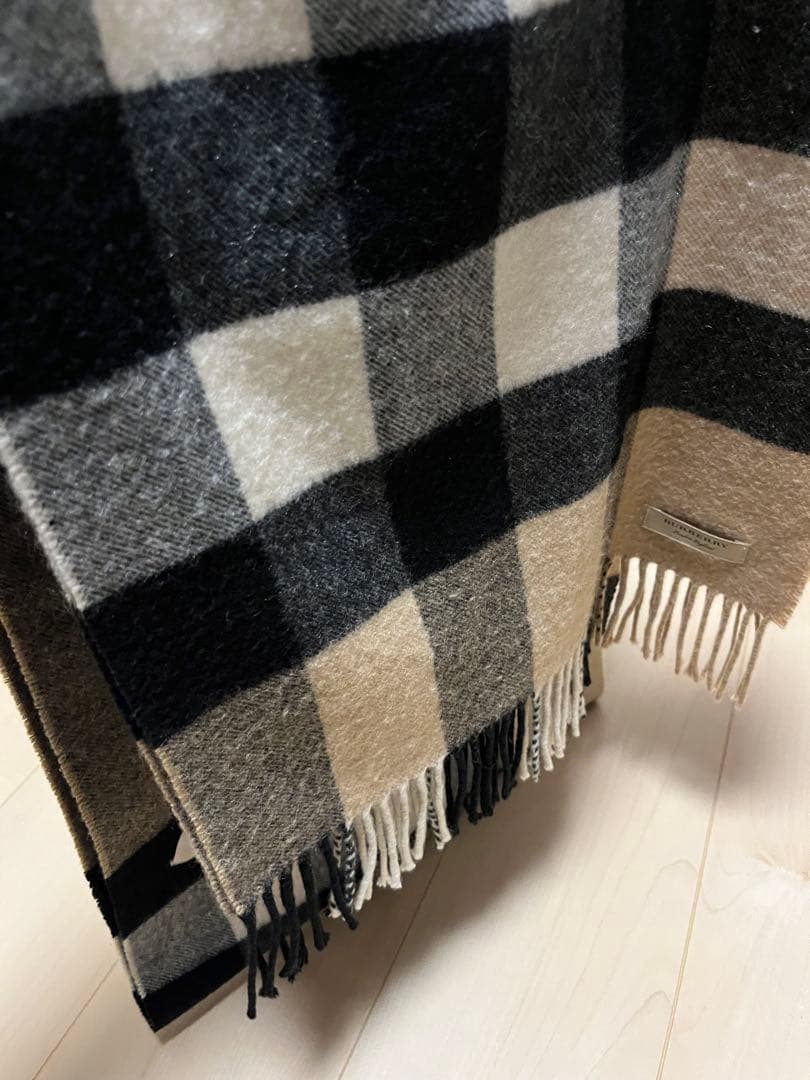 BURBERRY　バーバリー　マフラー　カシミア100％　大判マフラー　キャメル