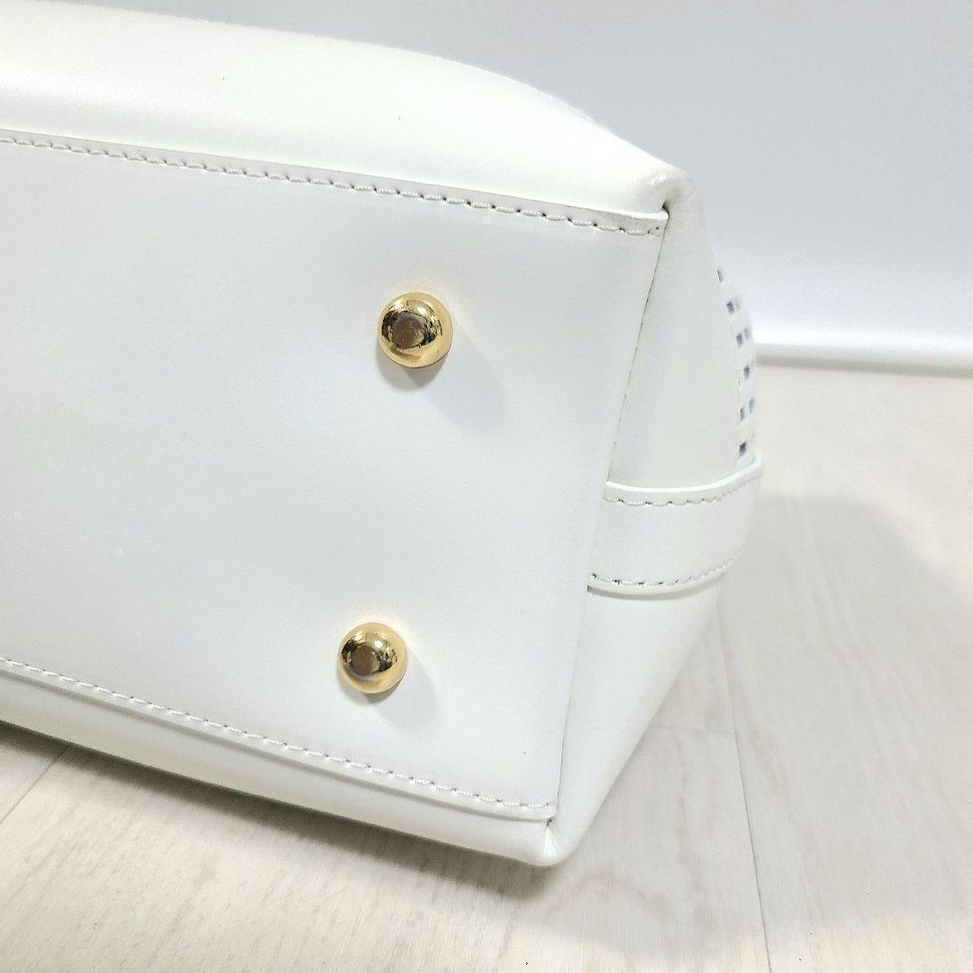 バーニーズニューヨーク トートバッグ 2way ショルダーバッグ ホワイト