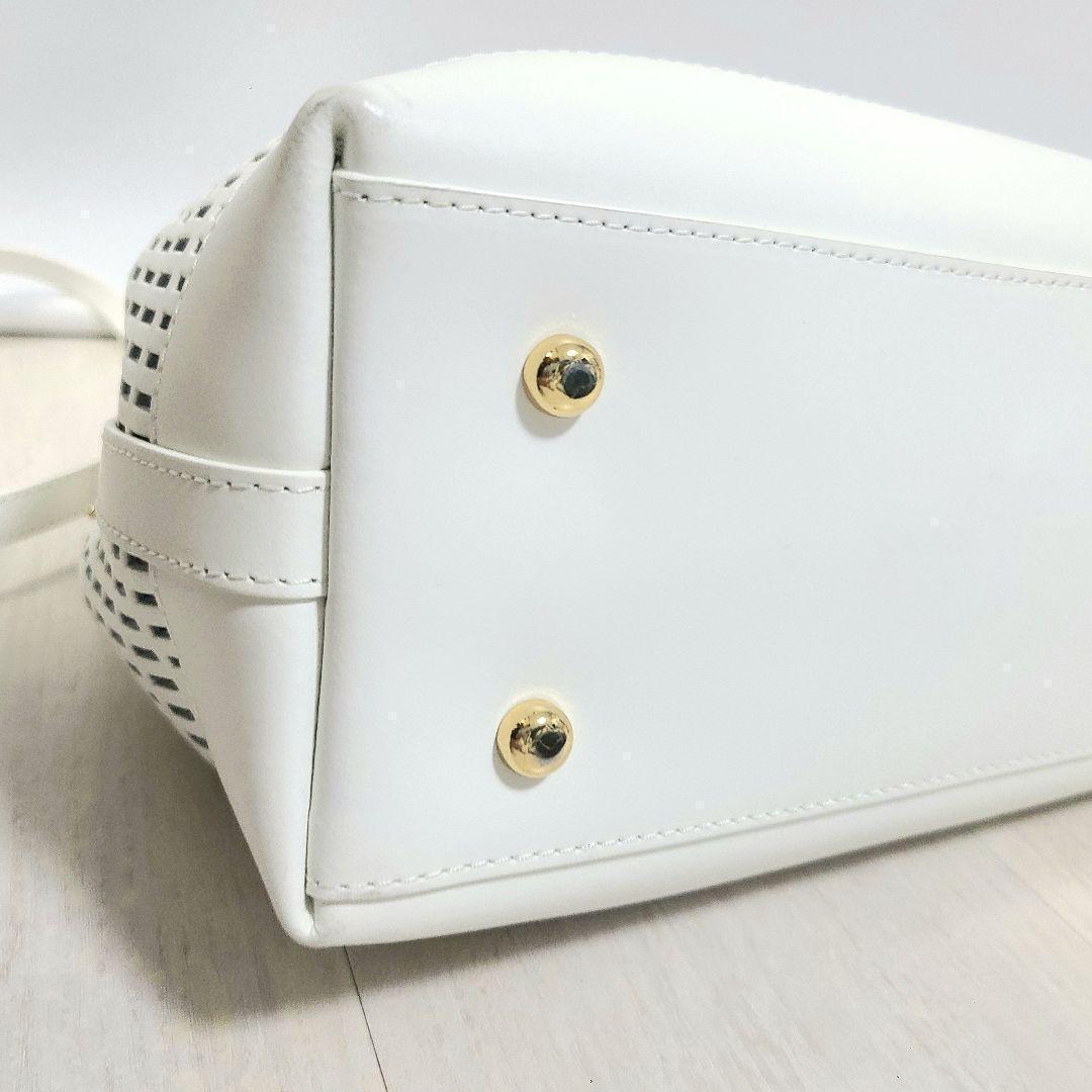 バーニーズニューヨーク トートバッグ 2way ショルダーバッグ ホワイト