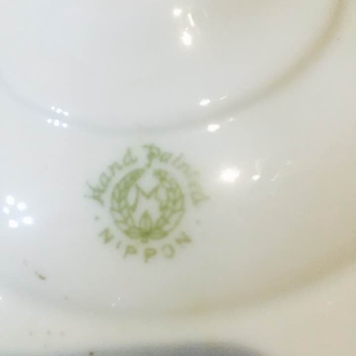 ［1921年〜］オールドノリタケ 取っ手付ボール＆三本の猫足台