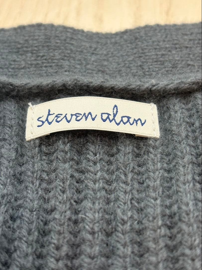 Steven Alan ハミルトンラムズウール Vネック カーディガン　M