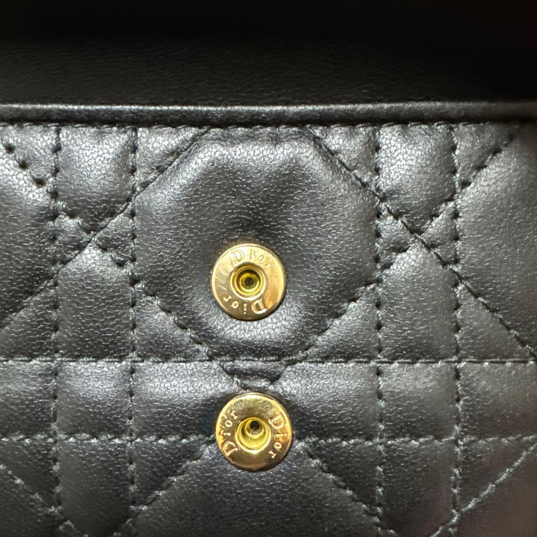 Lady Dior Lotus ウォレット カナージュ ラムスキン