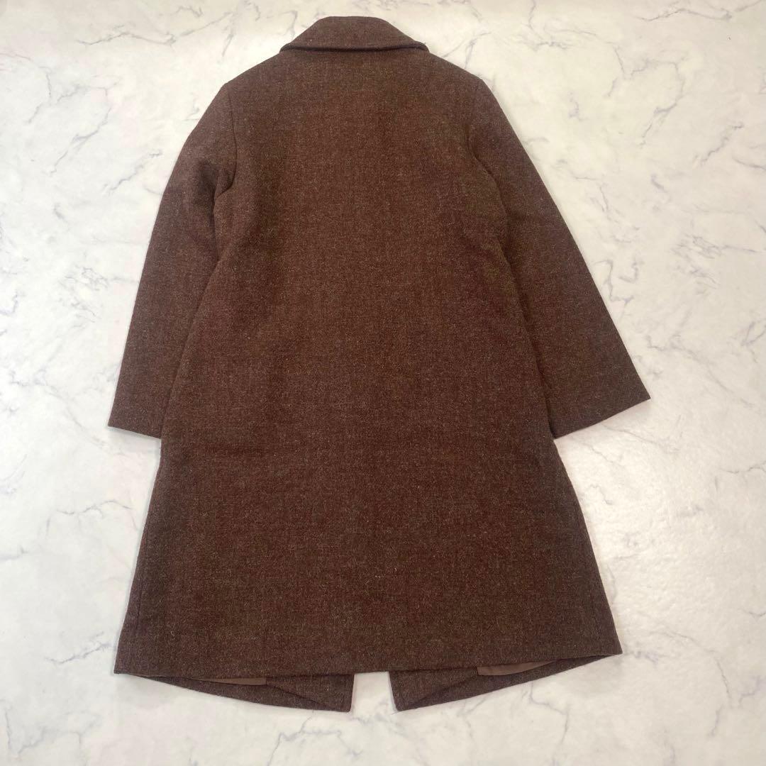 ハリスツイード　Harris Tweed ステンカラーコート　ブラウン