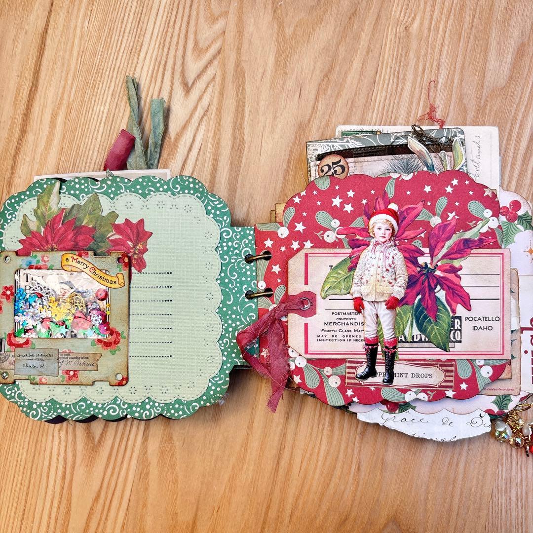 クリスマス& Happy New Year コラージュ　ジャンクジャーナル