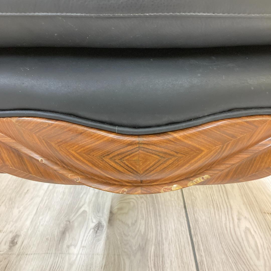 総革　ラウンジソファ　一人掛け　応接　２脚セット B