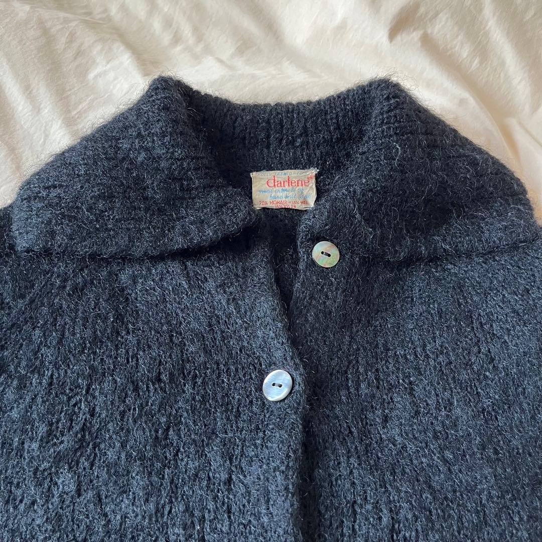 A*”様 美品　50s 60s モヘアカーディガン　ブラック　mohair カー