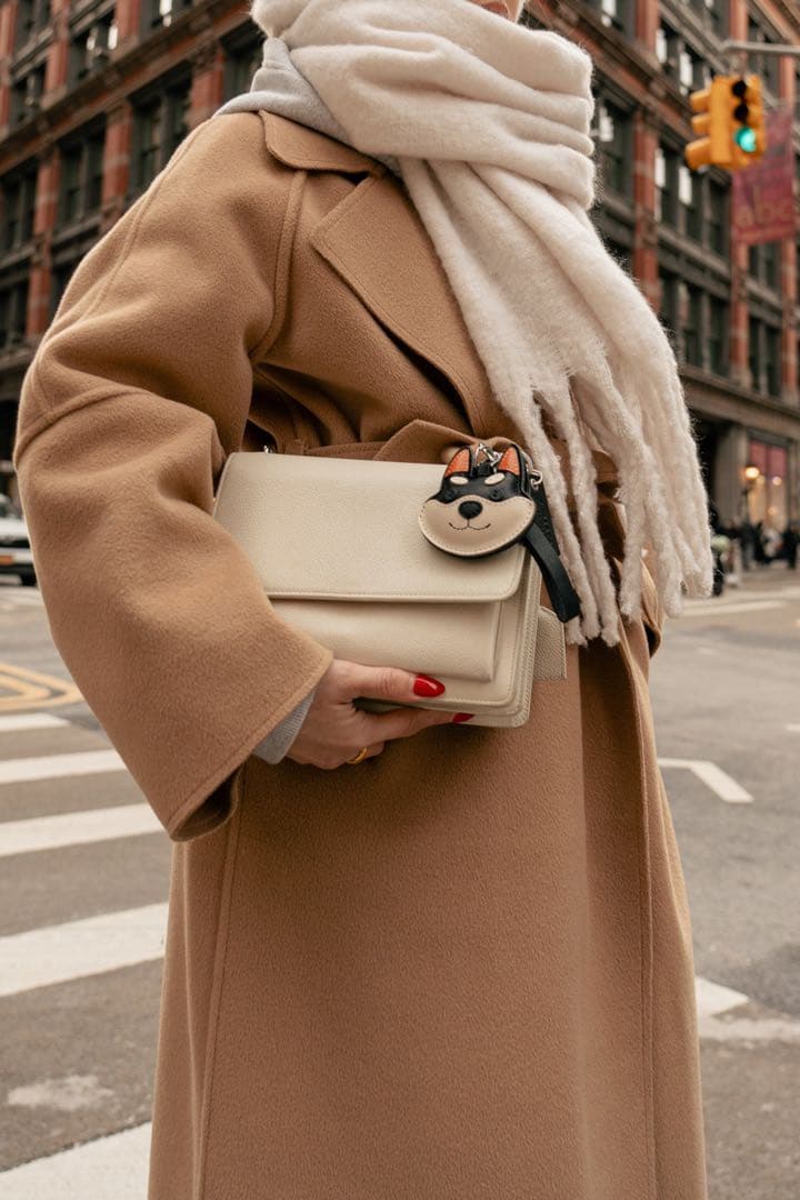 【新品】SHIBA&Co. 柴犬 高級 レザー バッグチャーム エアタグ対応