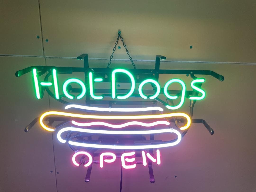 【期間限定特別価格】アメリカンネオンサイン HOT DOG ネオン管 照明