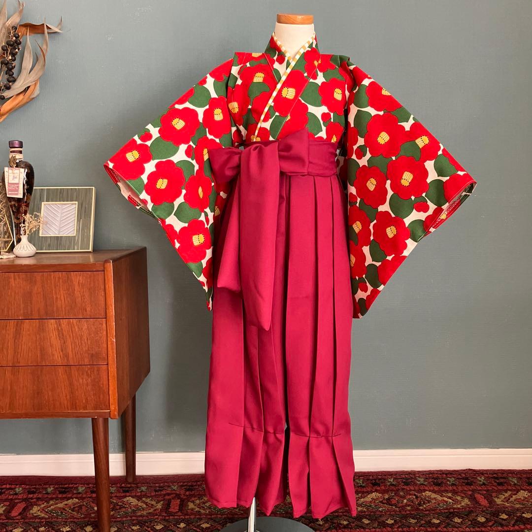 【再販 各サイズ1着】着物と袴　女の子　120-130㎝