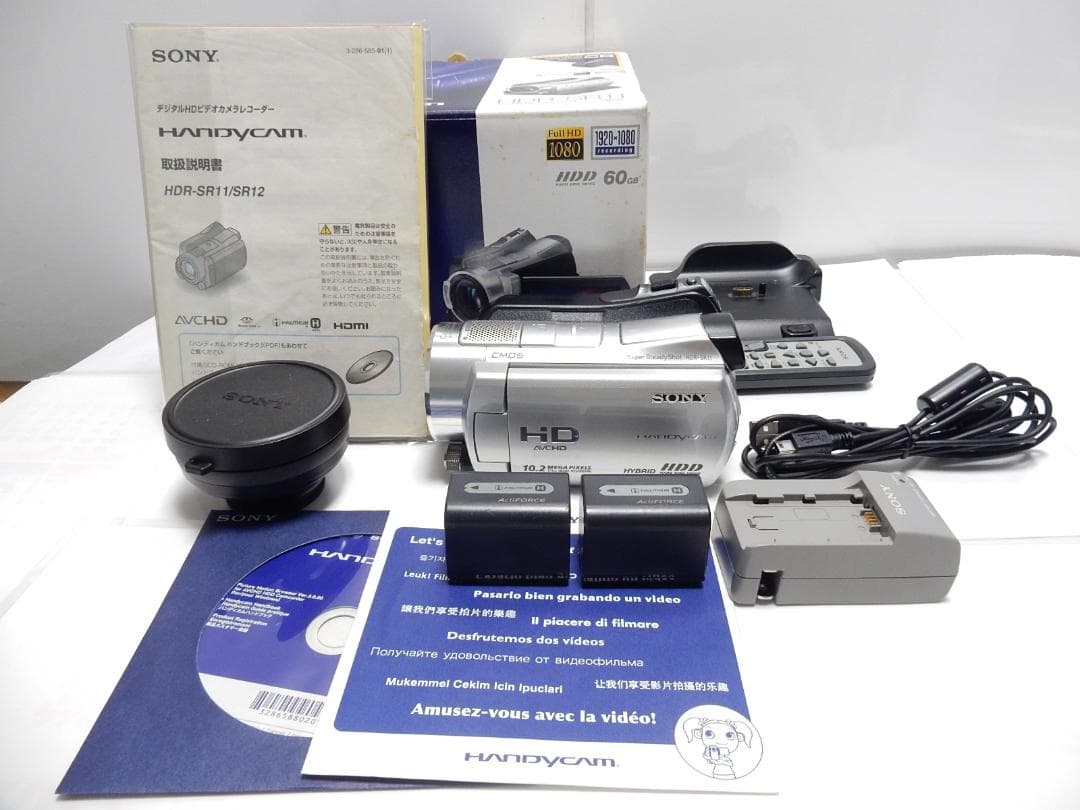 希少　訳有り　動作品　ソニー　SONY HDR-SR11 ビデオカメラ 60GB