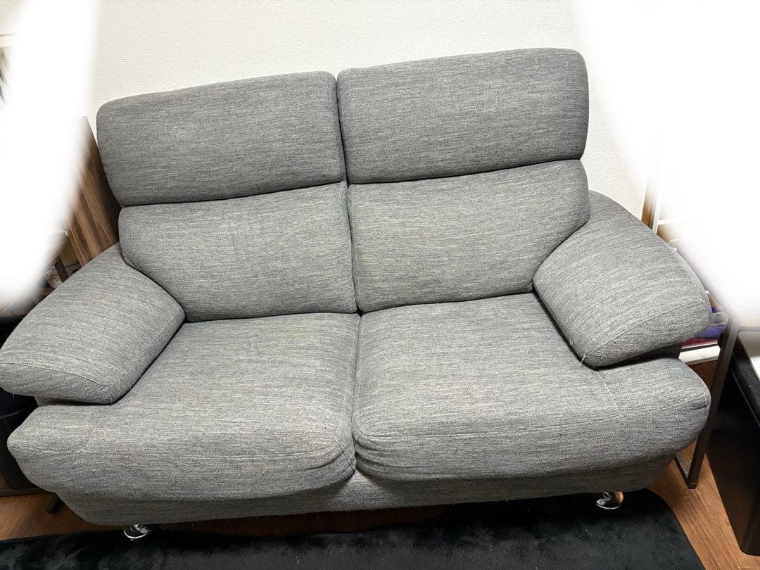 【ニトリ】NITORI 2人掛け布張りソファ