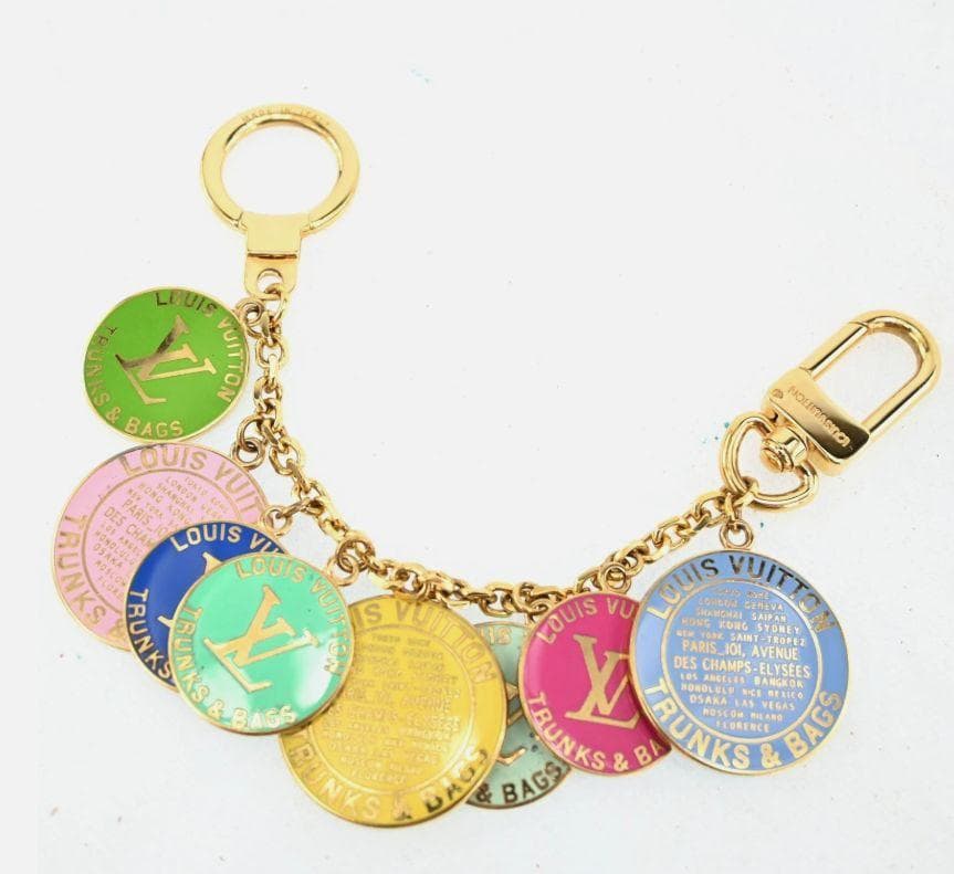 ルイ・ヴィトン T&B バッグチャーム キーリング ゴールドメタルチェーン