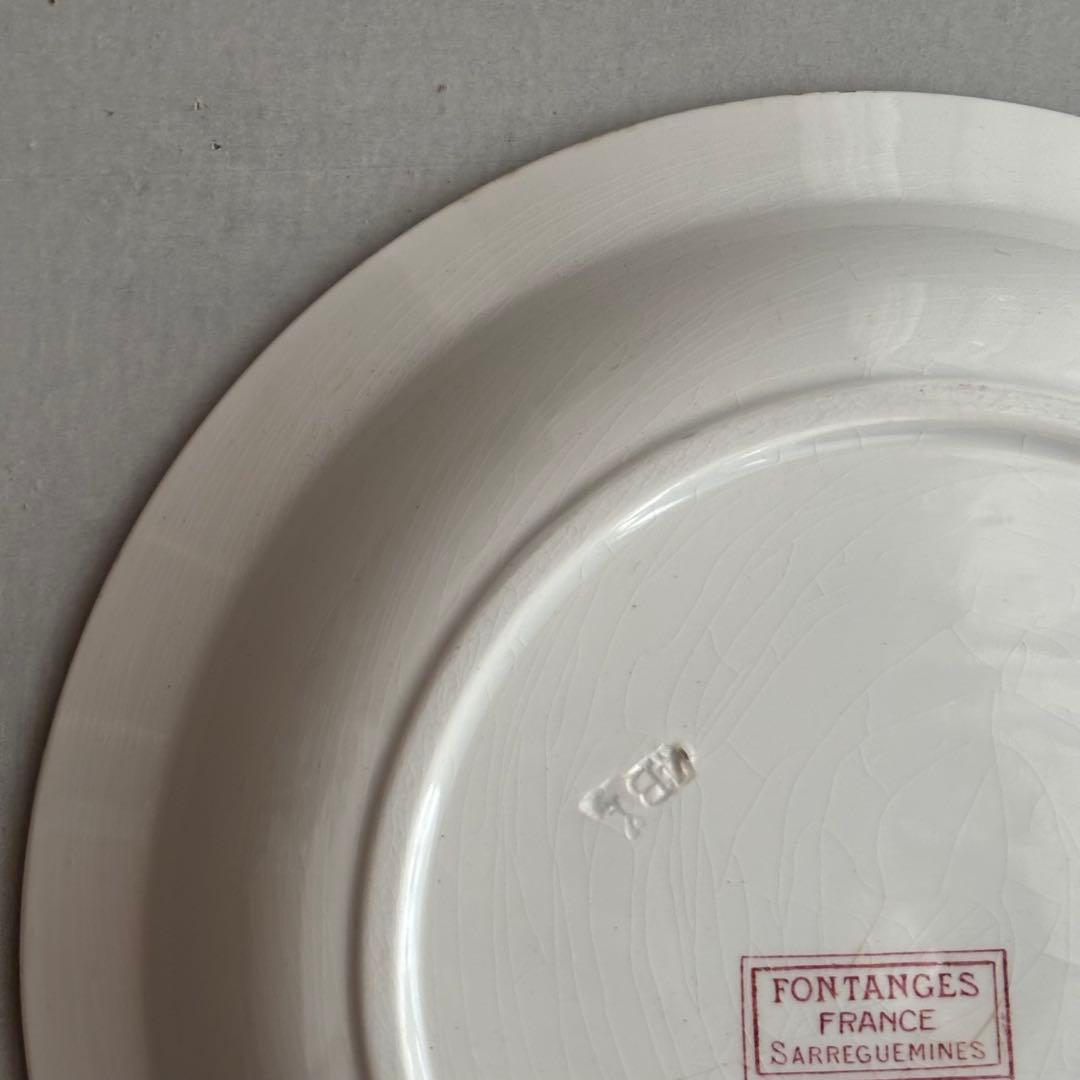 美品 フランスアンティーク サルグミンヌ fontanges サラディエ 大皿