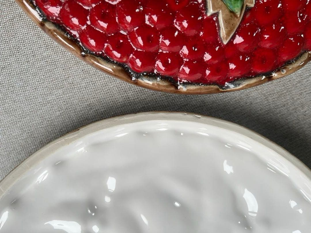 ヴィンテージ　蓋付きパイ皿 Pie Keeps 　蓋2枚　ポルトガル