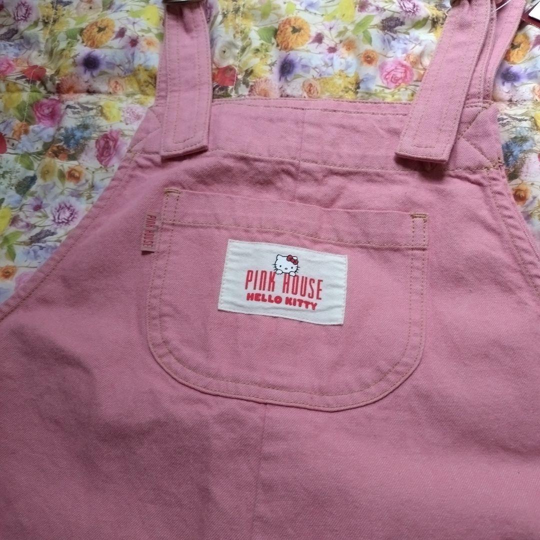 ピンクハウス　ハローキティ　サロペット　ネームワッペン使い