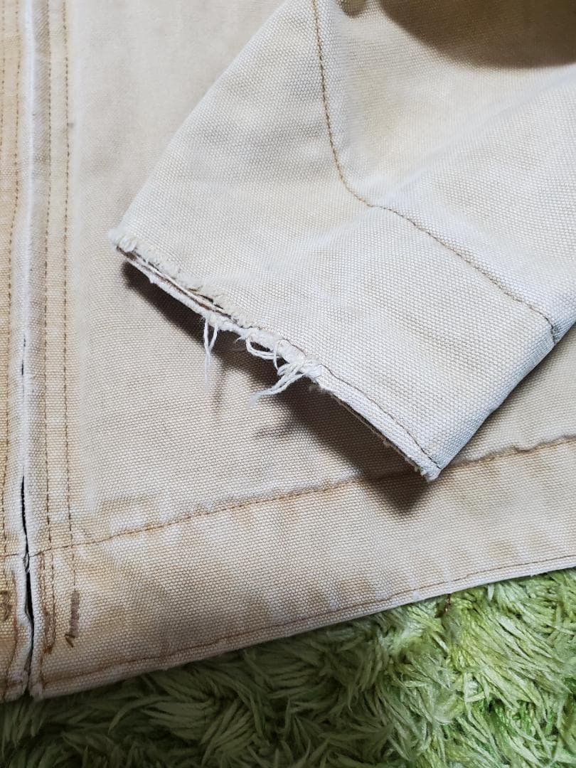 Carhartt ベージュ デトロイトジャケット　グッドフェードボロ